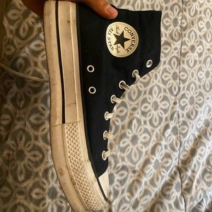 Black platform converse